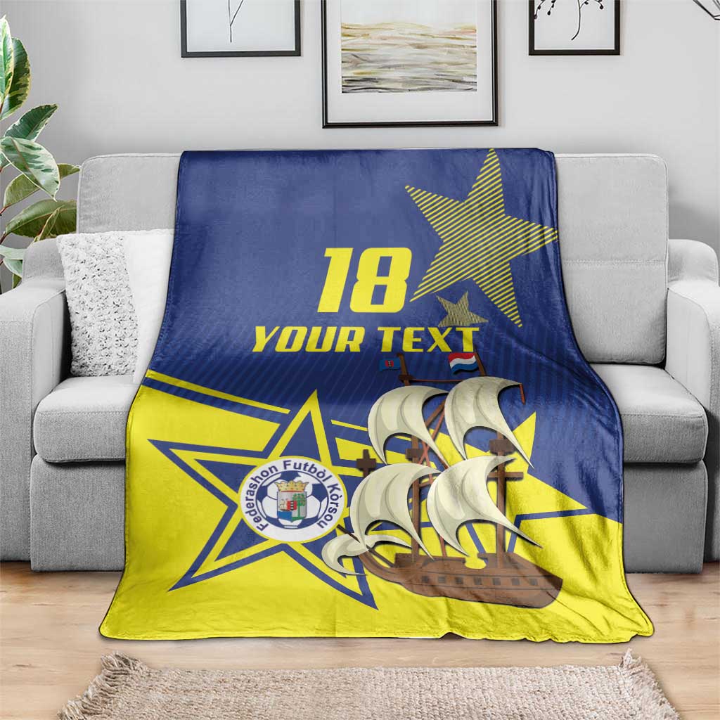 Curacao Football Pride Custom Blanket La Familia Azul Go Champions - Wonder Print Shop