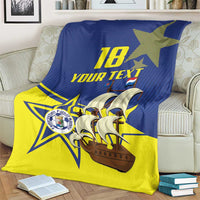 Curacao Football Pride Custom Blanket La Familia Azul Go Champions - Wonder Print Shop