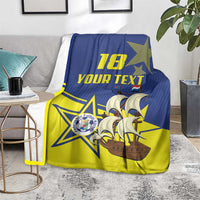 Curacao Football Pride Custom Blanket La Familia Azul Go Champions - Wonder Print Shop