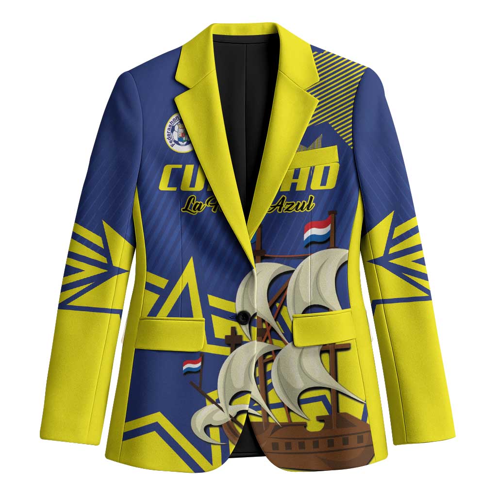 Curacao Football Pride Custom Blazer La Familia Azul Go Champions - Wonder Print Shop