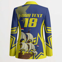 Curacao Football Pride Custom Blazer La Familia Azul Go Champions - Wonder Print Shop