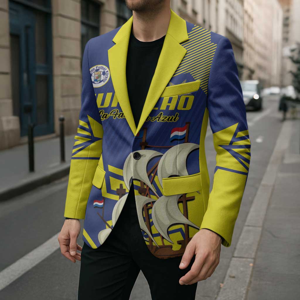 Curacao Football Pride Custom Blazer La Familia Azul Go Champions - Wonder Print Shop