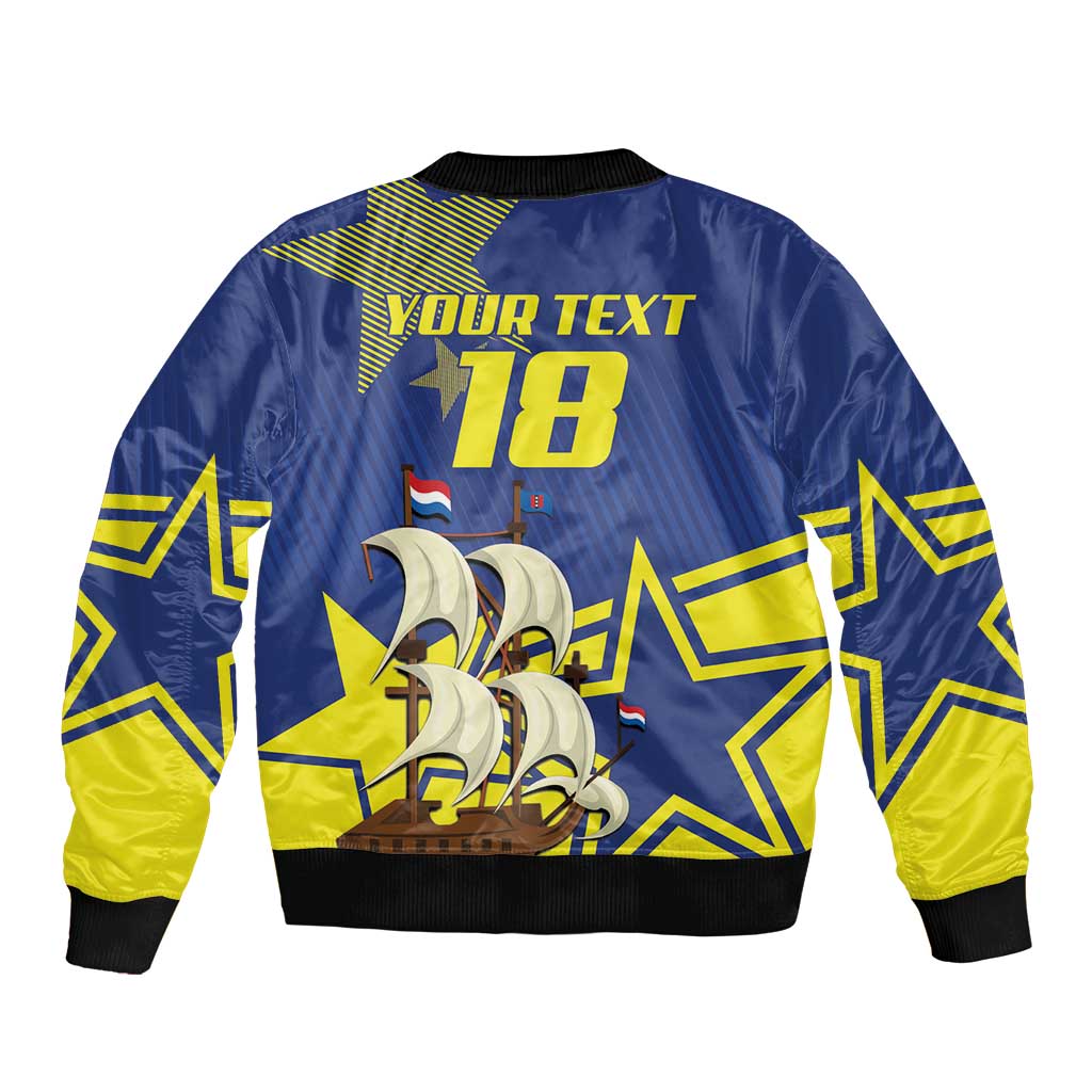 Curacao Football Pride Custom Bomber Jacket La Familia Azul Go Champions - Wonder Print Shop