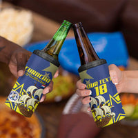 Curacao Football Pride Custom 4 in 1 Can Cooler Tumbler La Familia Azul Go Champions - Wonder Print Shop