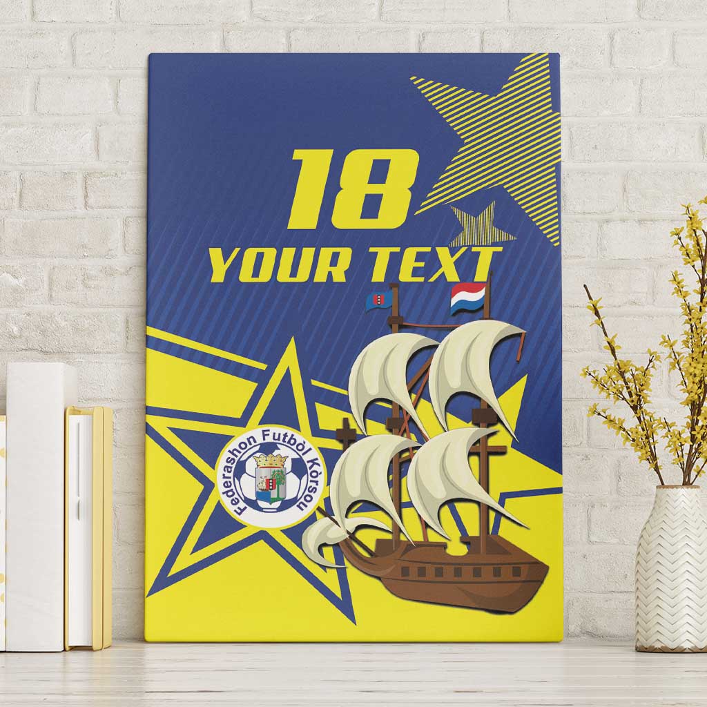 Curacao Football Pride Custom Canvas Wall Art La Familia Azul Go Champions - Wonder Print Shop