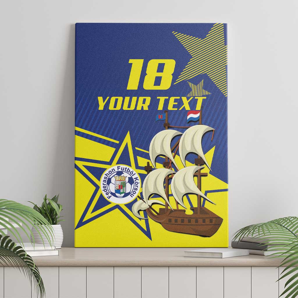 Curacao Football Pride Custom Canvas Wall Art La Familia Azul Go Champions - Wonder Print Shop