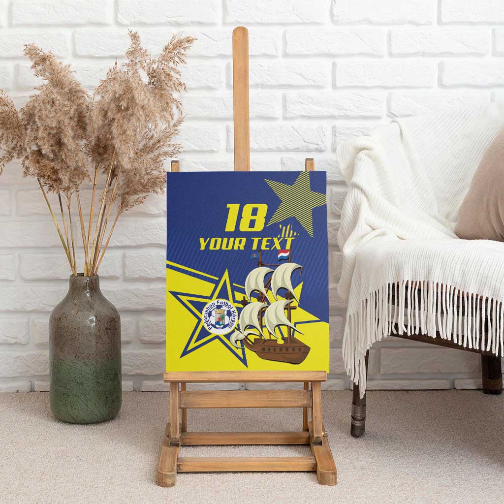 Curacao Football Pride Custom Canvas Wall Art La Familia Azul Go Champions - Wonder Print Shop