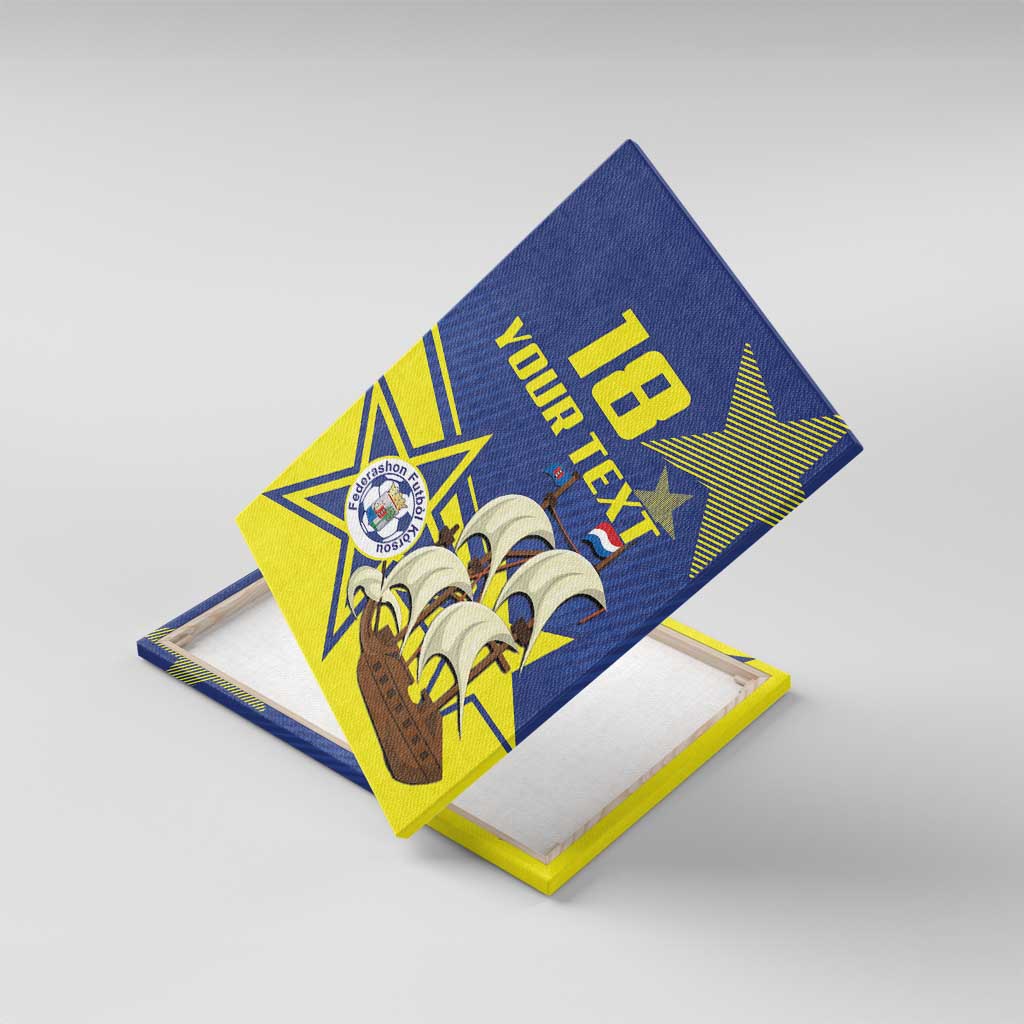 Curacao Football Pride Custom Canvas Wall Art La Familia Azul Go Champions - Wonder Print Shop