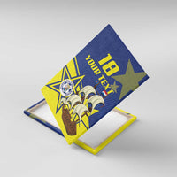 Curacao Football Pride Custom Canvas Wall Art La Familia Azul Go Champions - Wonder Print Shop