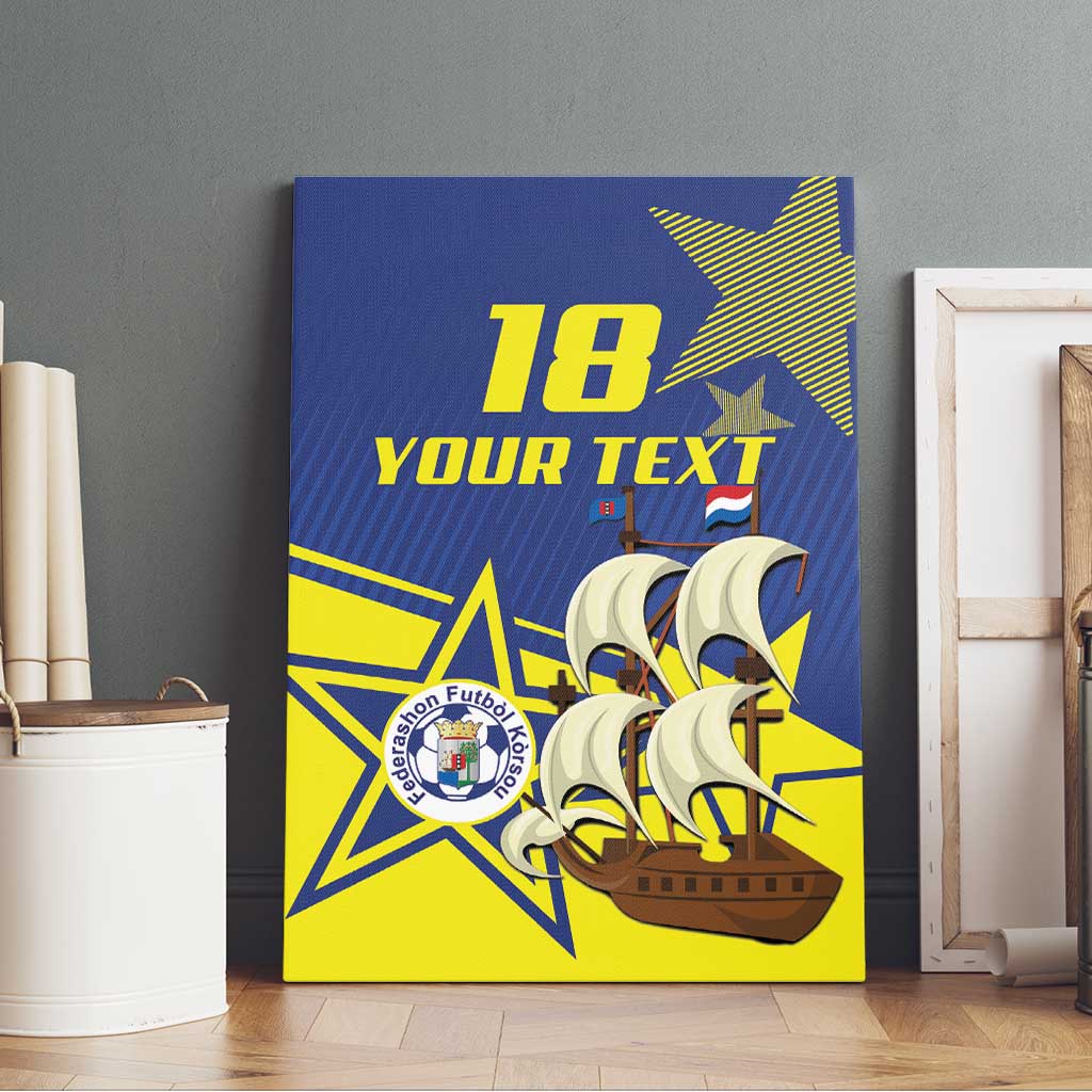 Curacao Football Pride Custom Canvas Wall Art La Familia Azul Go Champions - Wonder Print Shop