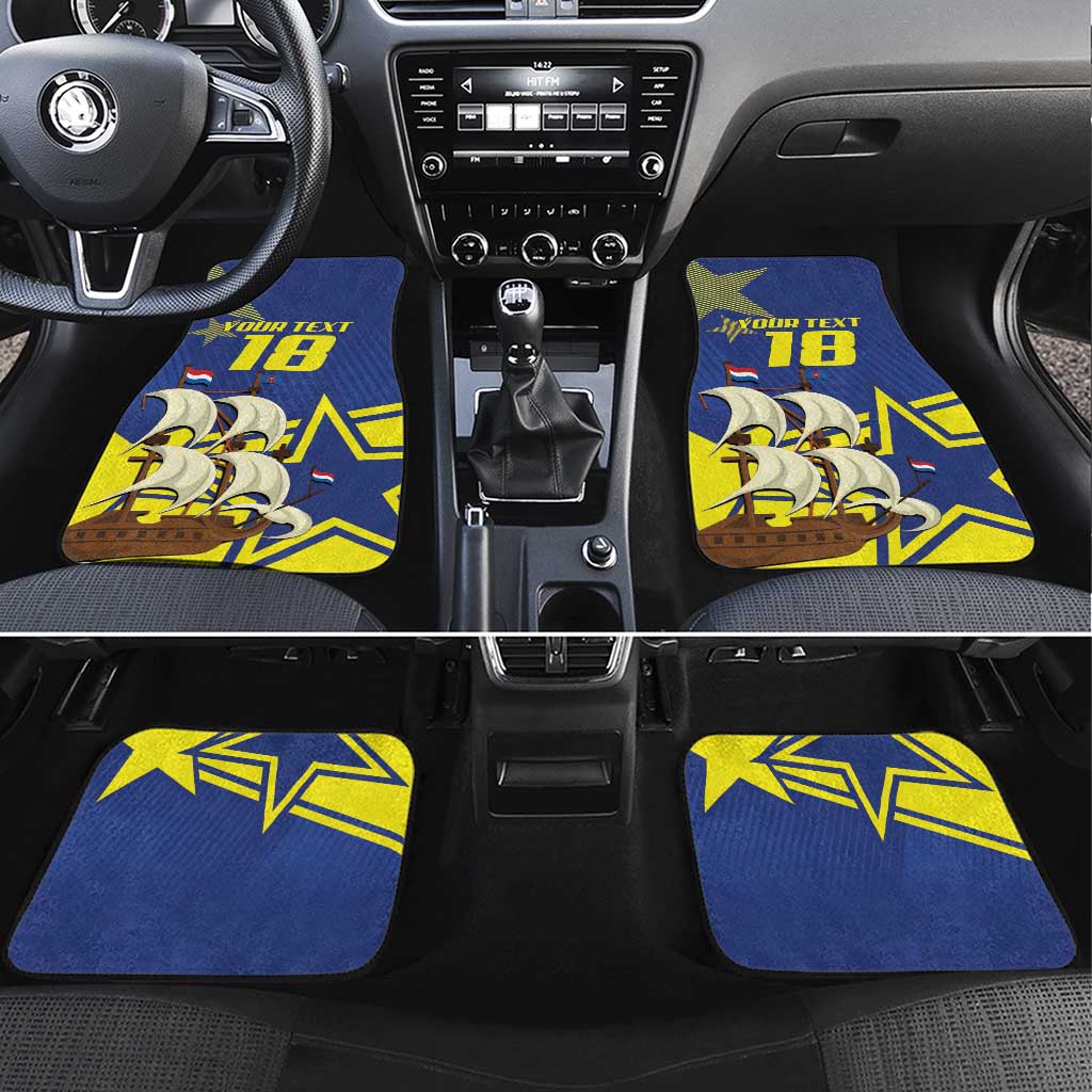 Curacao Football Pride Custom Car Mats La Familia Azul Go Champions - Wonder Print Shop