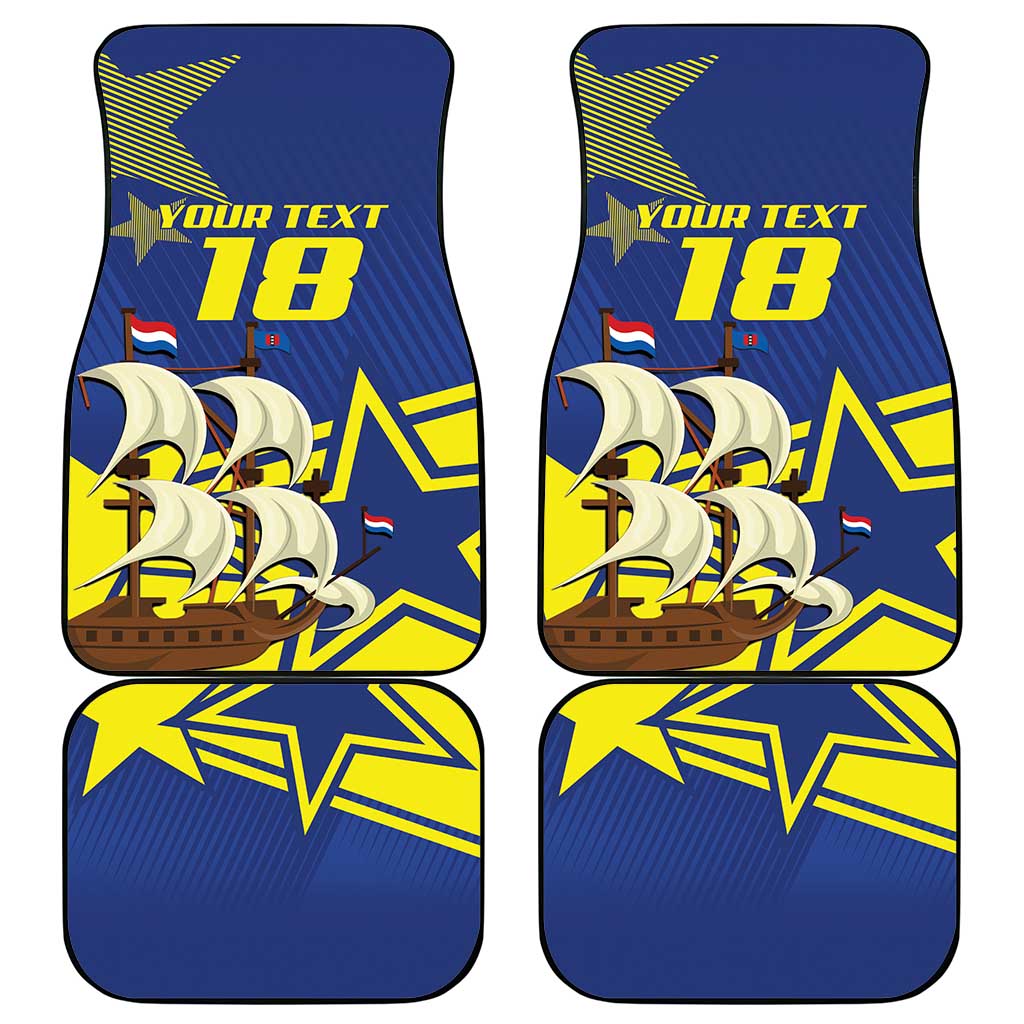 Curacao Football Pride Custom Car Mats La Familia Azul Go Champions - Wonder Print Shop