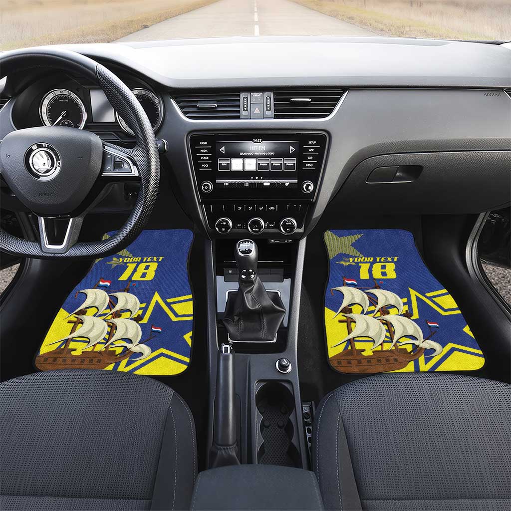 Curacao Football Pride Custom Car Mats La Familia Azul Go Champions - Wonder Print Shop