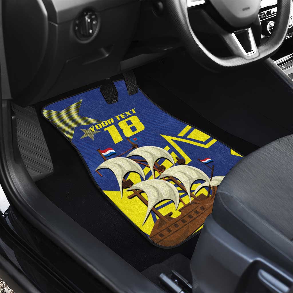 Curacao Football Pride Custom Car Mats La Familia Azul Go Champions - Wonder Print Shop