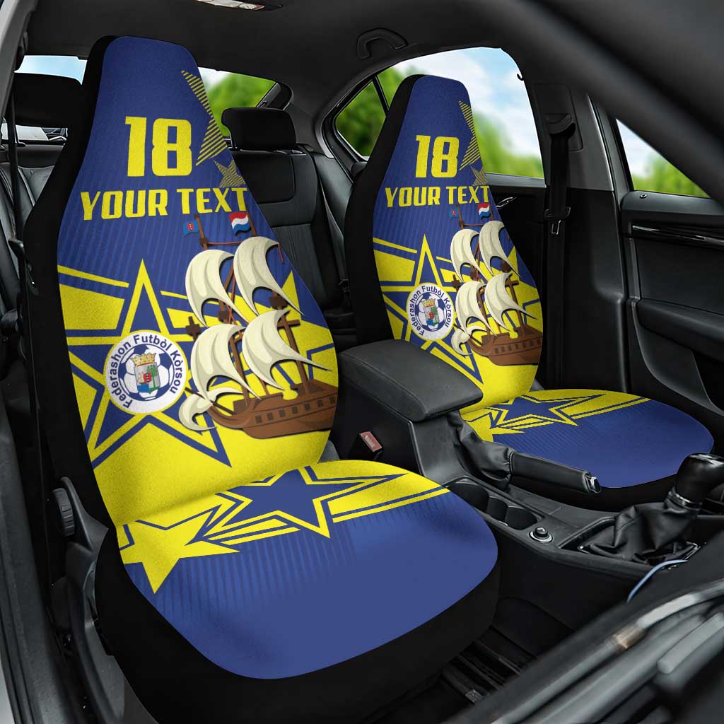 Curacao Football Pride Custom Car Seat Cover La Familia Azul Go Champions - Wonder Print Shop