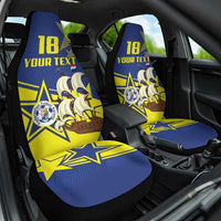 Curacao Football Pride Custom Car Seat Cover La Familia Azul Go Champions - Wonder Print Shop