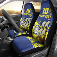 Curacao Football Pride Custom Car Seat Cover La Familia Azul Go Champions - Wonder Print Shop