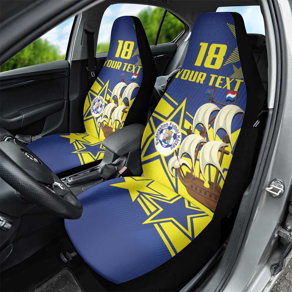 Curacao Football Pride Custom Car Seat Cover La Familia Azul Go Champions - Wonder Print Shop