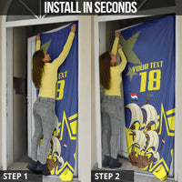 Curacao Football Pride Custom Door Cover La Familia Azul Go Champions - Wonder Print Shop