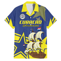 Curacao Football Pride Custom Family Matching Summer Maxi Dress and Hawaiian Shirt La Familia Azul Go Champions - Wonder Print Shop