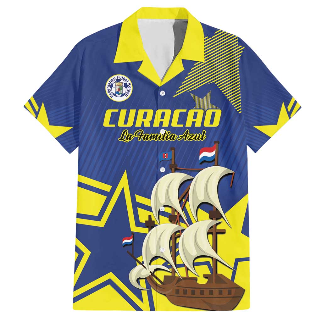 Curacao Football Pride Custom Hawaiian Shirt La Familia Azul Go Champions - Wonder Print Shop
