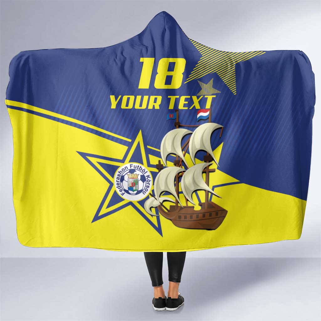 Curacao Football Pride Custom Hooded Blanket La Familia Azul Go Champions - Wonder Print Shop