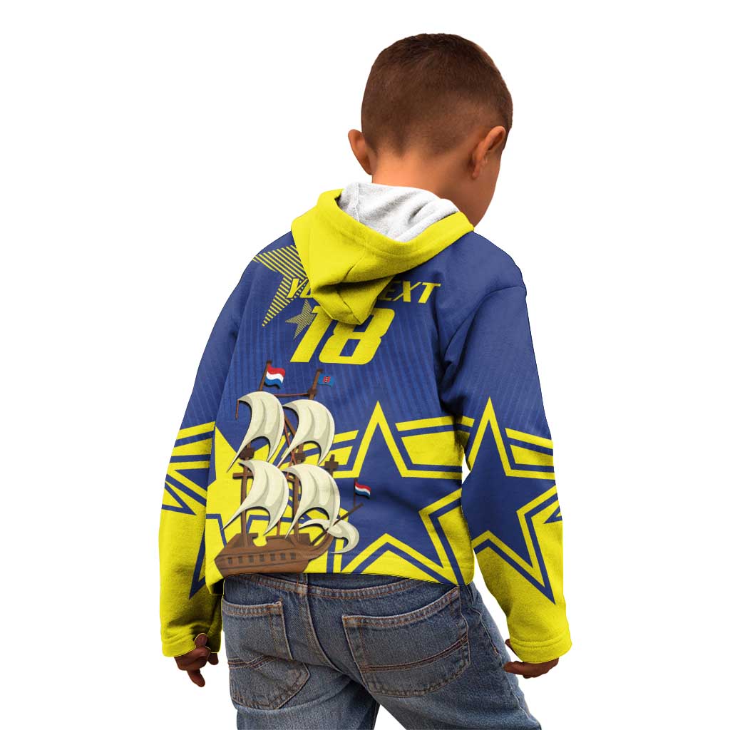 Curacao Football Pride Custom Kid Hoodie La Familia Azul Go Champions - Wonder Print Shop