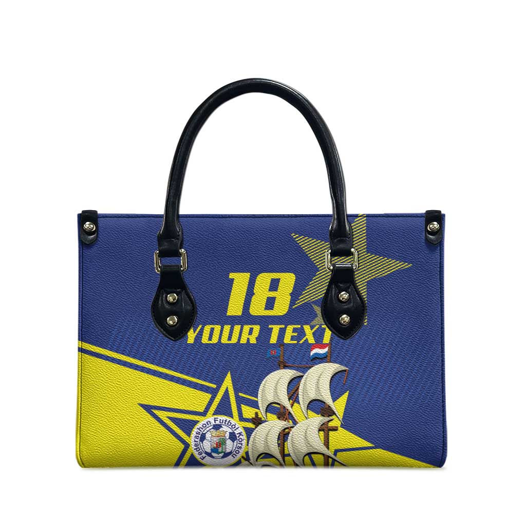 Curacao Football Pride Custom Leather Bag La Familia Azul Go Champions - Wonder Print Shop