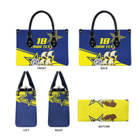 Curacao Football Pride Custom Leather Bag La Familia Azul Go Champions - Wonder Print Shop