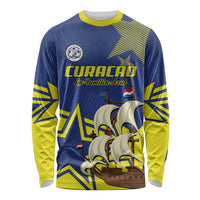 Curacao Football Pride Custom Long Sleeve Shirt La Familia Azul Go Champions - Wonder Print Shop