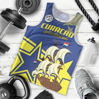 Curacao Football Pride Custom Men Tank Top La Familia Azul Go Champions - Wonder Print Shop