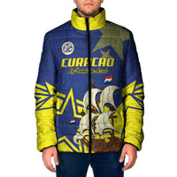 Curacao Football Pride Custom Padded Jacket La Familia Azul Go Champions - Wonder Print Shop