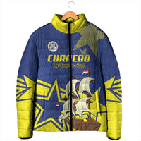 Curacao Football Pride Custom Padded Jacket La Familia Azul Go Champions - Wonder Print Shop