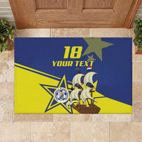Curacao Football Pride Custom Rubber Doormat La Familia Azul Go Champions - Wonder Print Shop