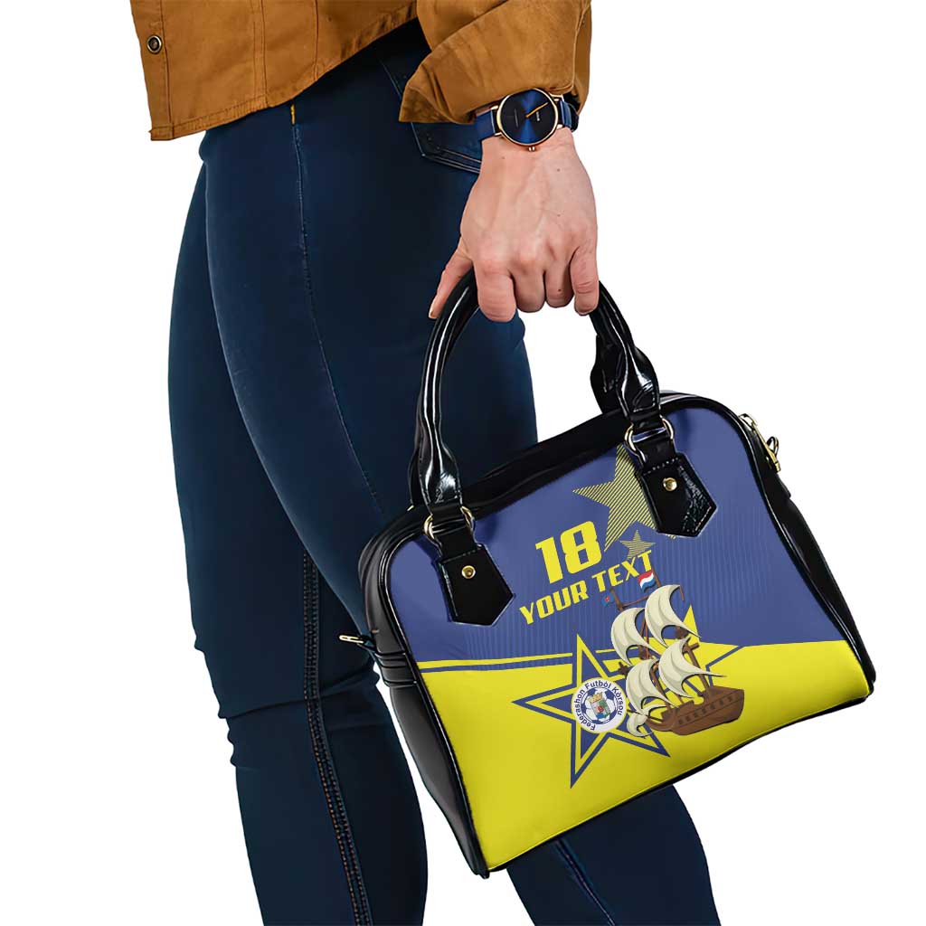 Curacao Football Pride Custom Shoulder Handbag La Familia Azul Go Champions - Wonder Print Shop