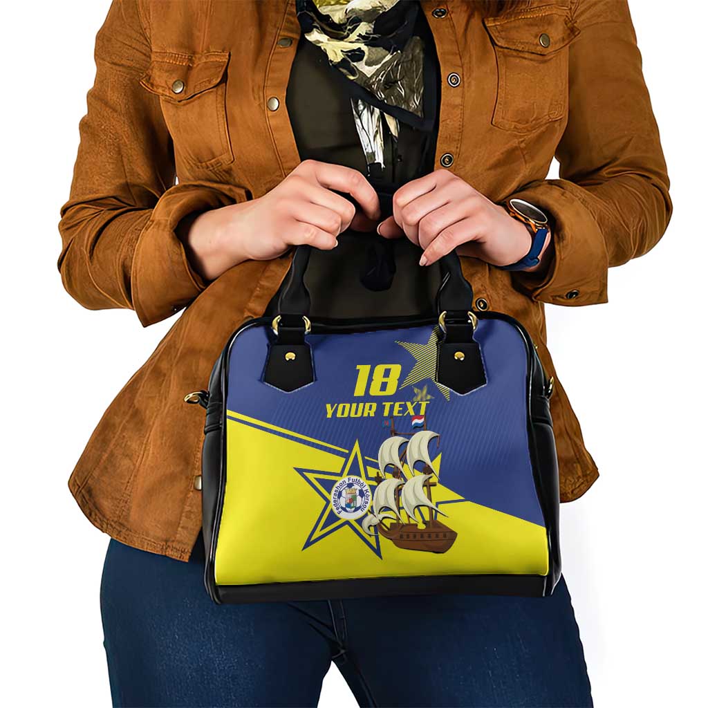 Curacao Football Pride Custom Shoulder Handbag La Familia Azul Go Champions - Wonder Print Shop