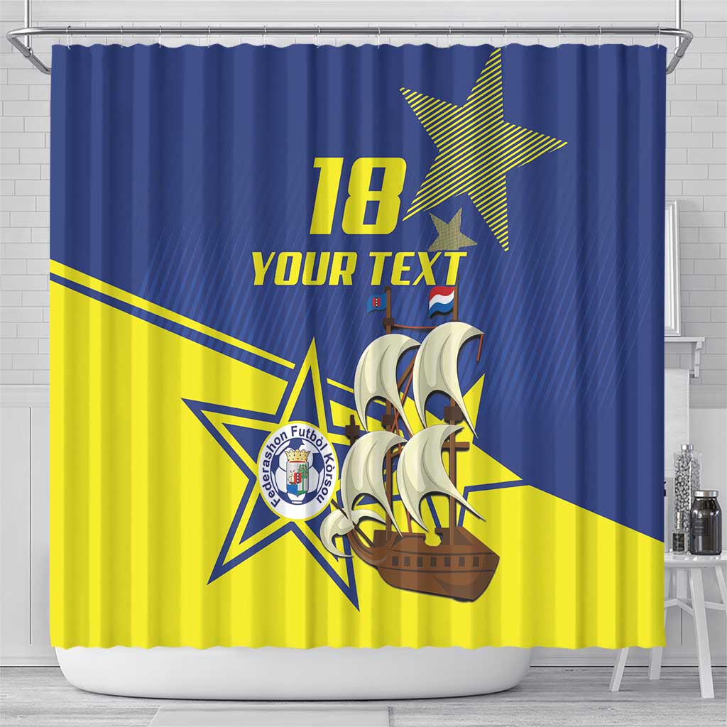 Curacao Football Pride Custom Shower Curtain La Familia Azul Go Champions - Wonder Print Shop