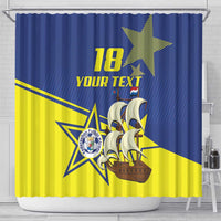 Curacao Football Pride Custom Shower Curtain La Familia Azul Go Champions - Wonder Print Shop