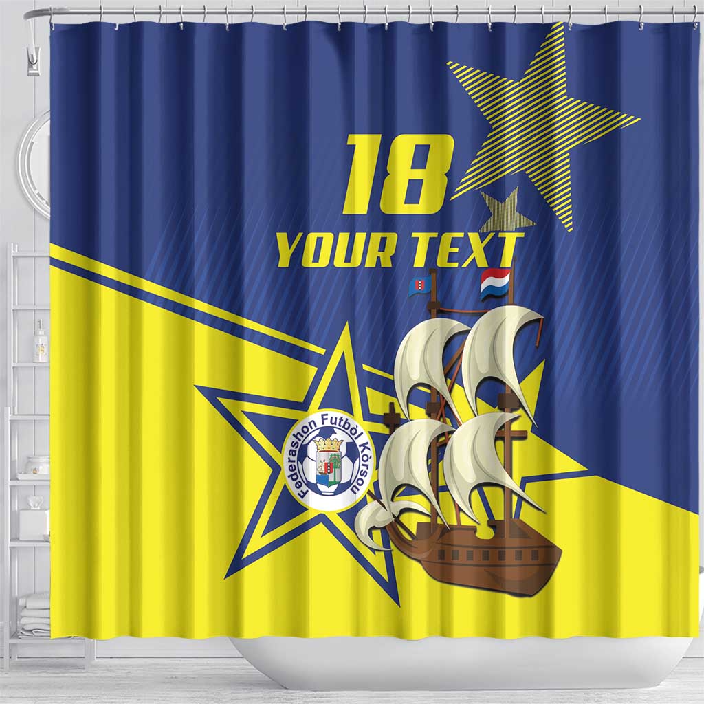 Curacao Football Pride Custom Shower Curtain La Familia Azul Go Champions - Wonder Print Shop
