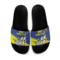 Curacao Football Pride Custom Slide Sandals La Familia Azul Go Champions - Wonder Print Shop