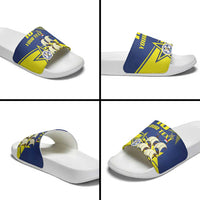 Curacao Football Pride Custom Slide Sandals La Familia Azul Go Champions - Wonder Print Shop