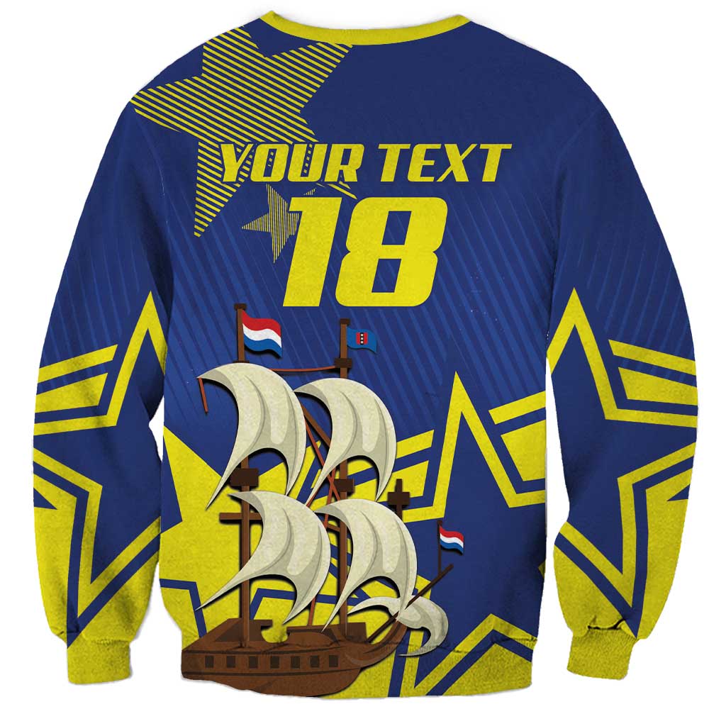 Curacao Football Pride Custom Sweatshirt La Familia Azul Go Champions - Wonder Print Shop