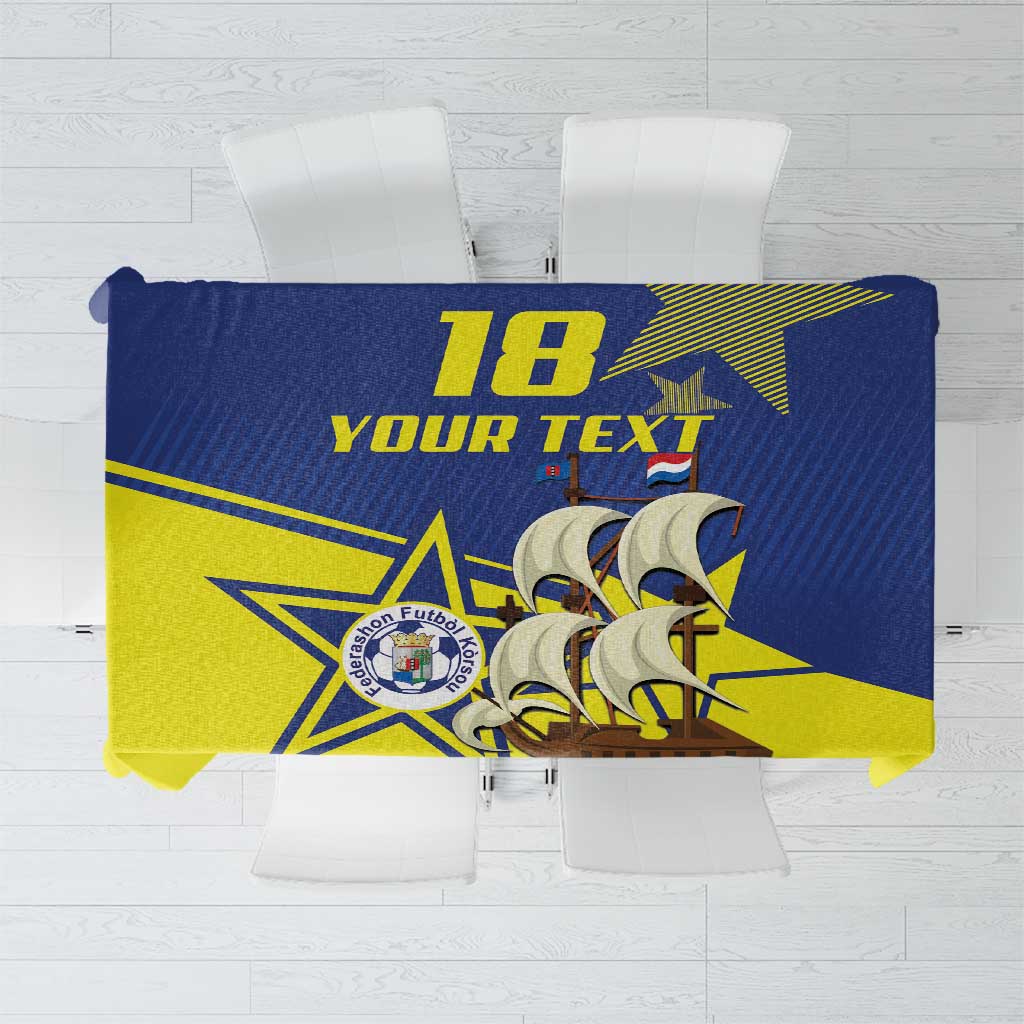 Curacao Football Pride Custom Tablecloth La Familia Azul Go Champions - Wonder Print Shop