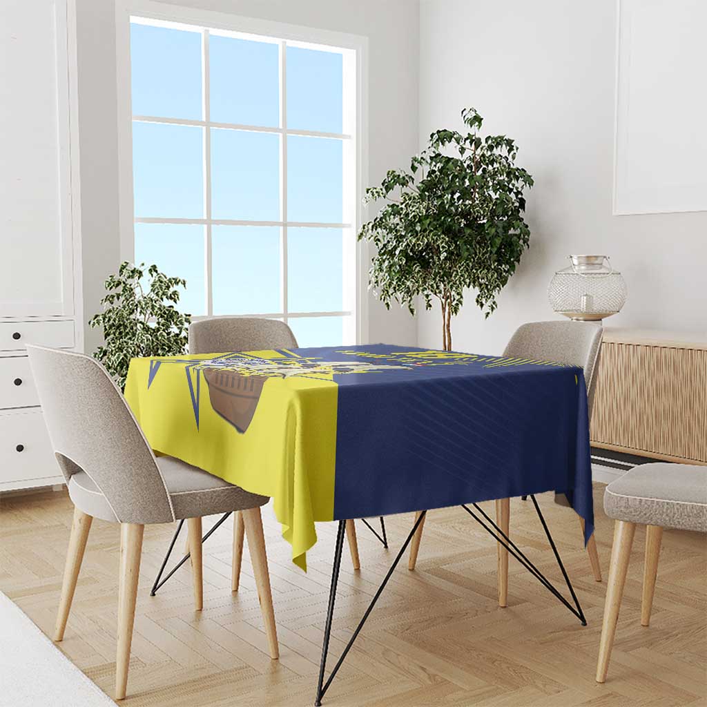 Curacao Football Pride Custom Tablecloth La Familia Azul Go Champions - Wonder Print Shop