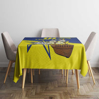 Curacao Football Pride Custom Tablecloth La Familia Azul Go Champions - Wonder Print Shop