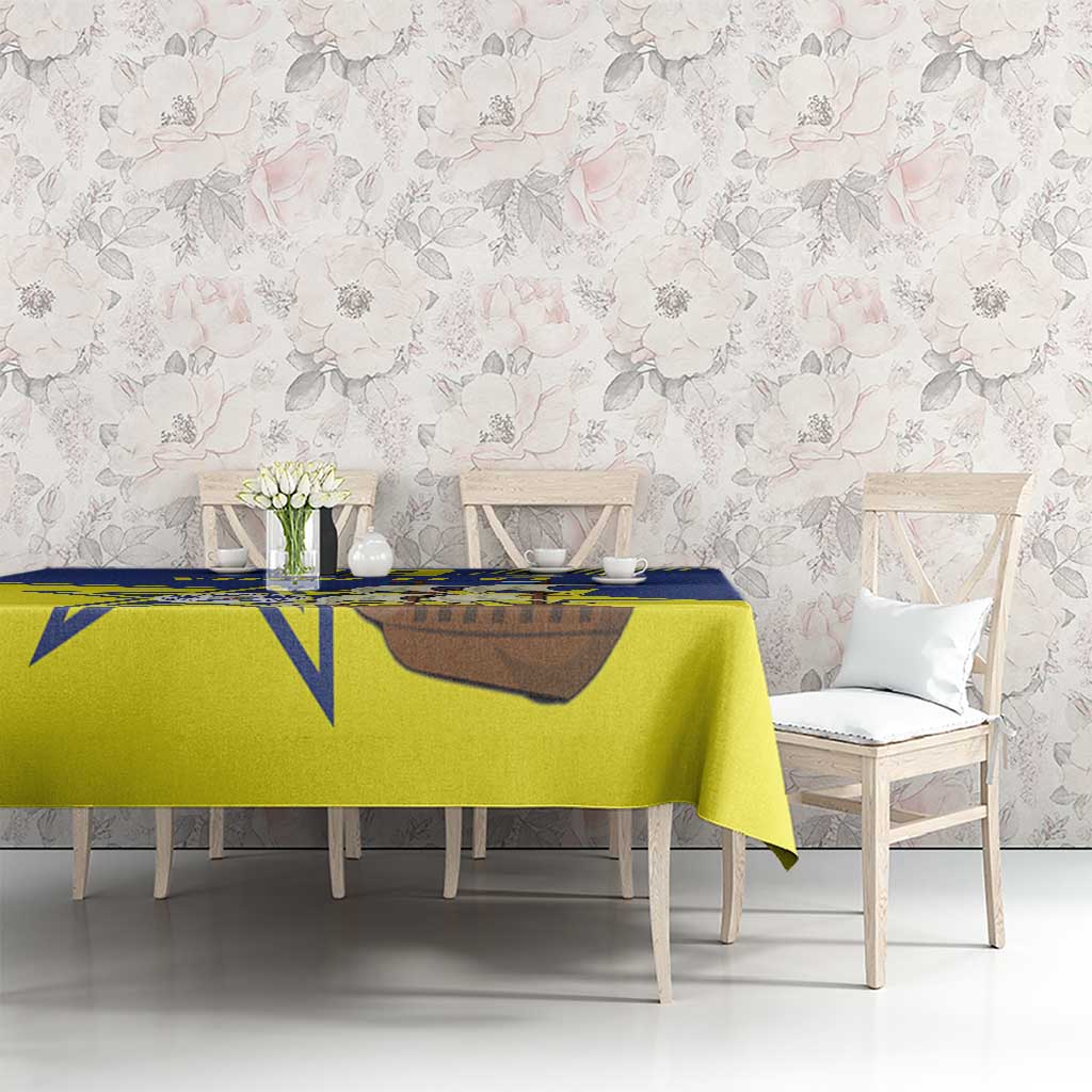 Curacao Football Pride Custom Tablecloth La Familia Azul Go Champions - Wonder Print Shop