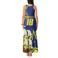 Curacao Football Pride Custom Tank Maxi Dress La Familia Azul Go Champions - Wonder Print Shop