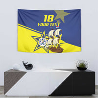 Curacao Football Pride Custom Tapestry La Familia Azul Go Champions - Wonder Print Shop