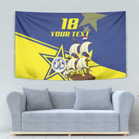 Curacao Football Pride Custom Tapestry La Familia Azul Go Champions - Wonder Print Shop