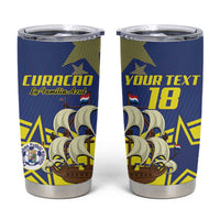Curacao Football Pride Custom Tumbler Cup La Familia Azul Go Champions - Wonder Print Shop